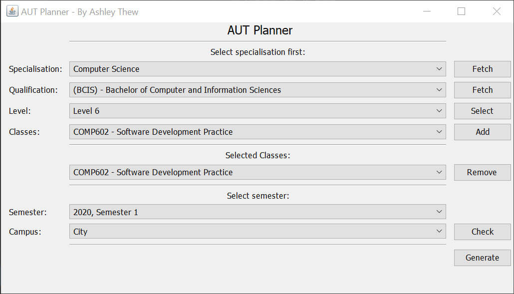 AUT Planner
