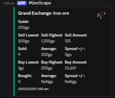 MineScape Discord Bot